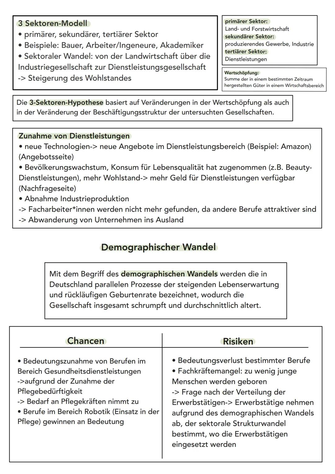 Themen:
• Wandel der Arbeitswelt
Typologie der Erwerbsarbeit
● 3-Sektoren-Modell
Demographischer Wandel
• Industrie 4.0
●
●
Lohn
Selbstständ