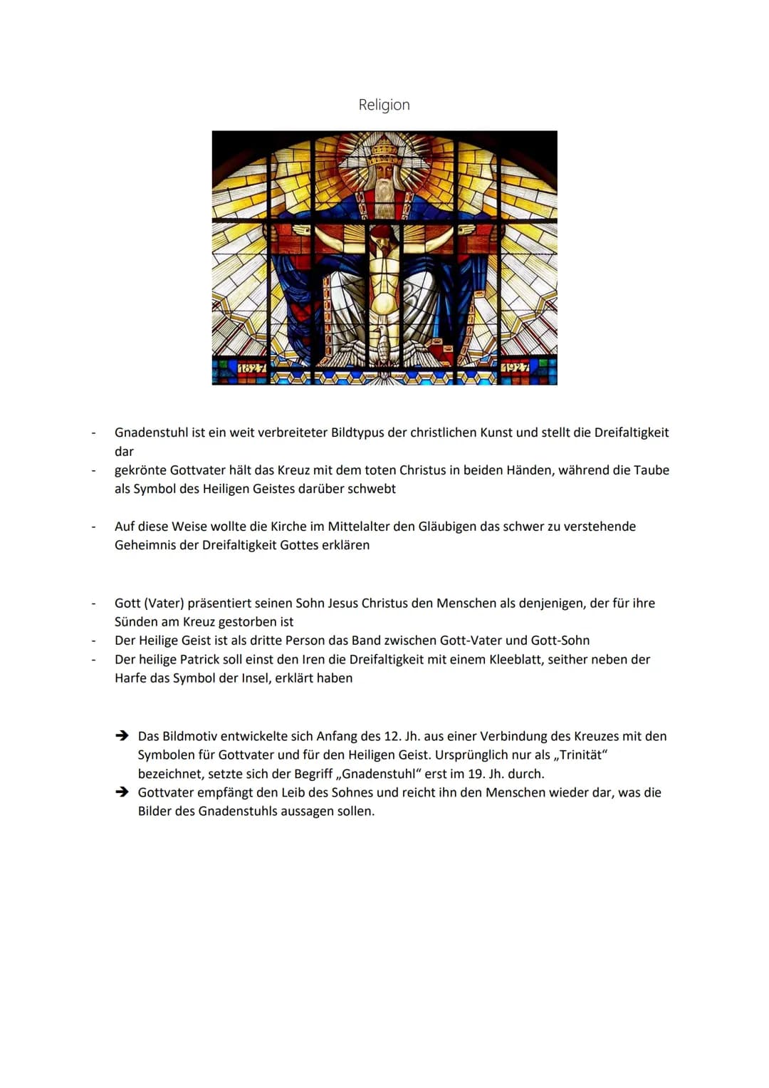 1827
Religion
1927
Gnadenstuhl ist ein weit verbreiteter Bildtypus der christlichen Kunst und stellt die Dreifaltigkeit
dar
gekrönte Gottvat