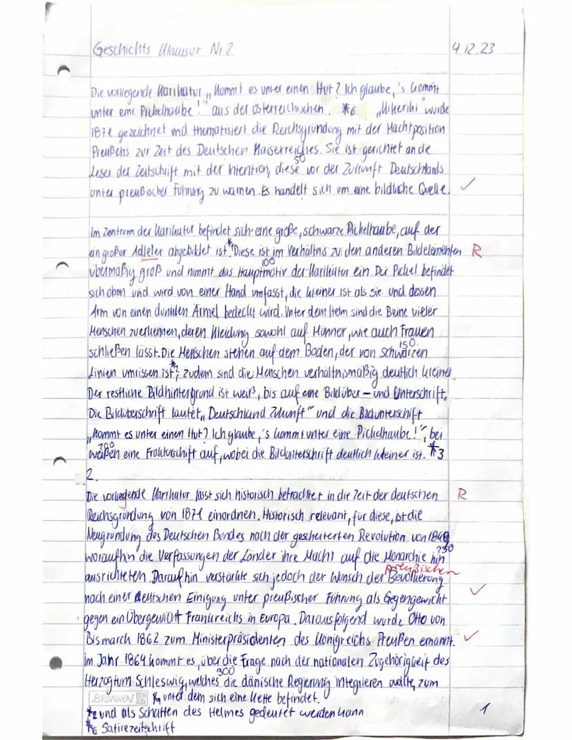 2. Geschichtsklausur GK 12, 2023/24
Thema: Gründung des Deutschen Reichs
Deutschlands Zukunft.
Kommt es unter einen Gutt 3h glaube, 3 kommt 