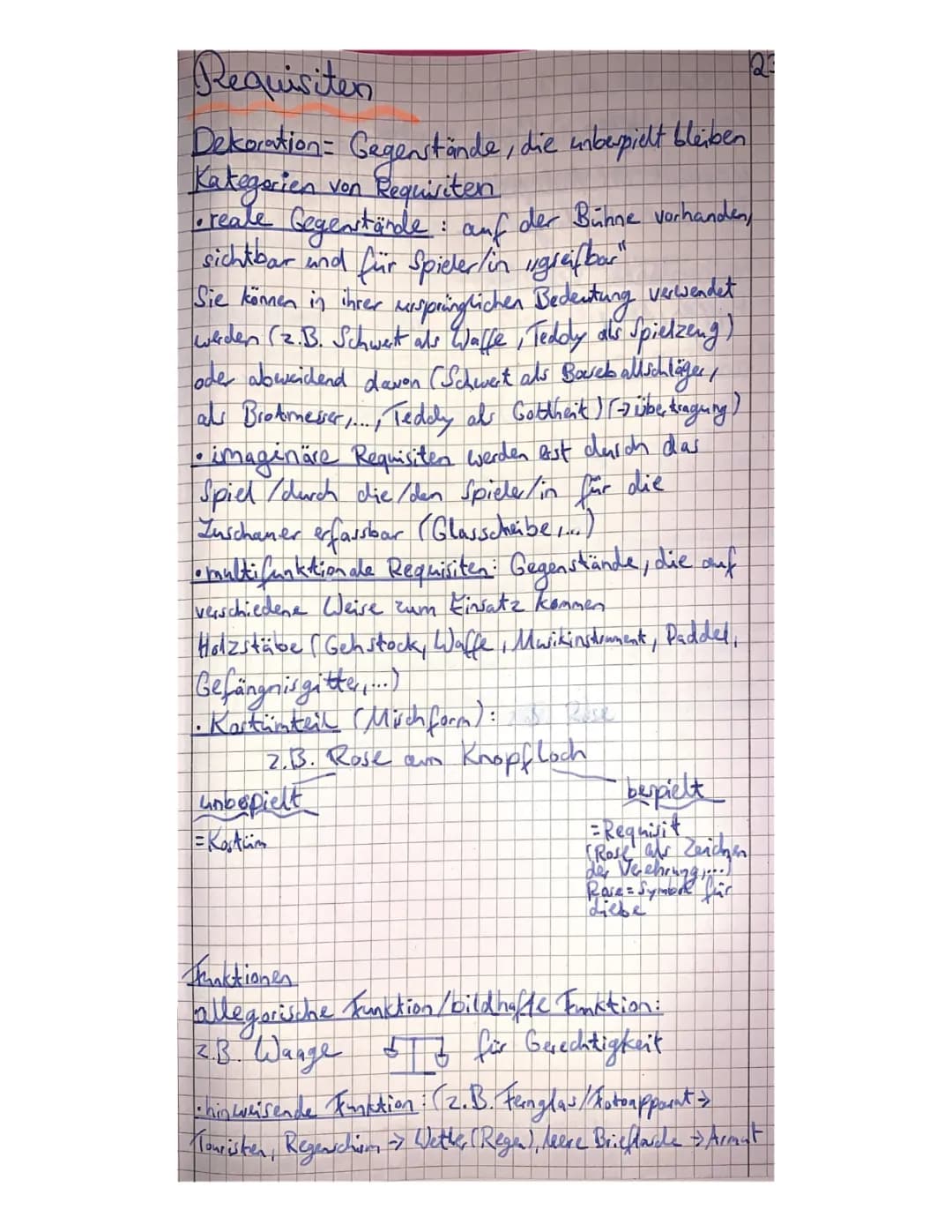 Arten und Beispiele von Theaterrequisiten