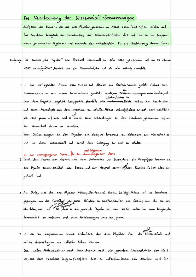 Know Szenenanalyse „Die Physiker“ (S.61-77) thumbnail