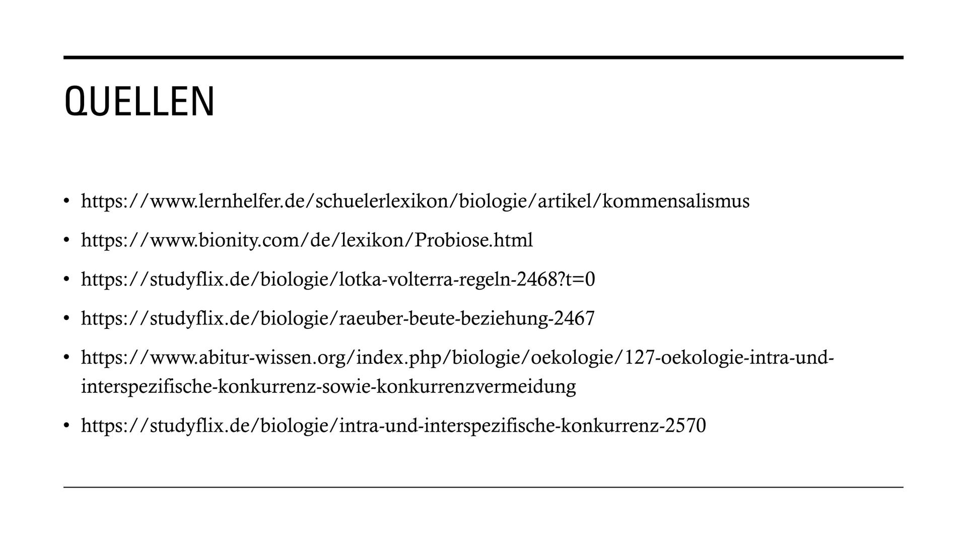 DIE
BEZIEHUNGEN
ZWISCHEN
LEBEWESEN GLIEDERUNG
• Interspezifische Beziehungen
Intraspezifische Beziehungen
●
• Symbiose
●
• Parasitismus
Prob