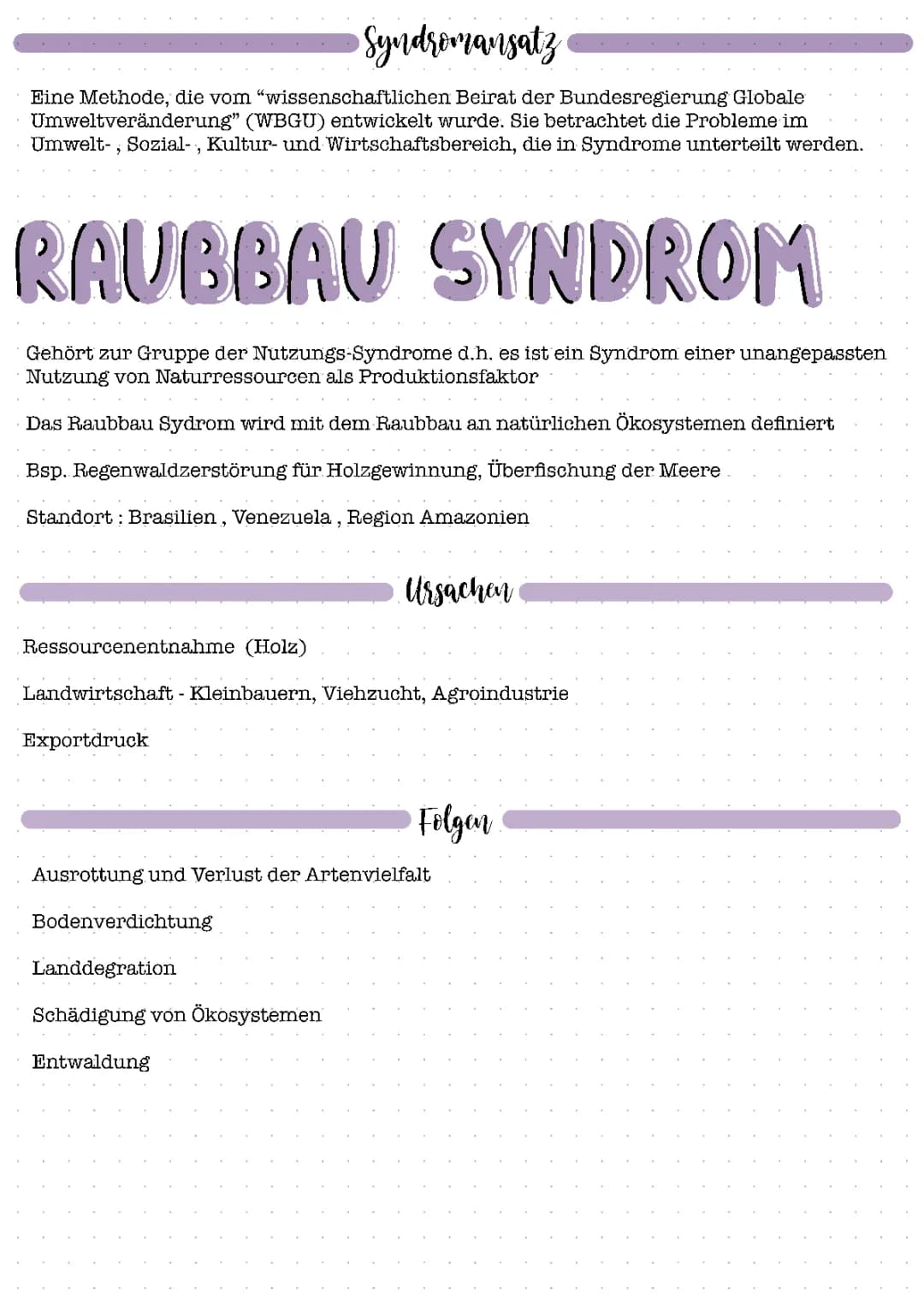 ⋇⋆✦⋆⋇Das Raubbau Syndrom⋇⋆✦⋆⋇