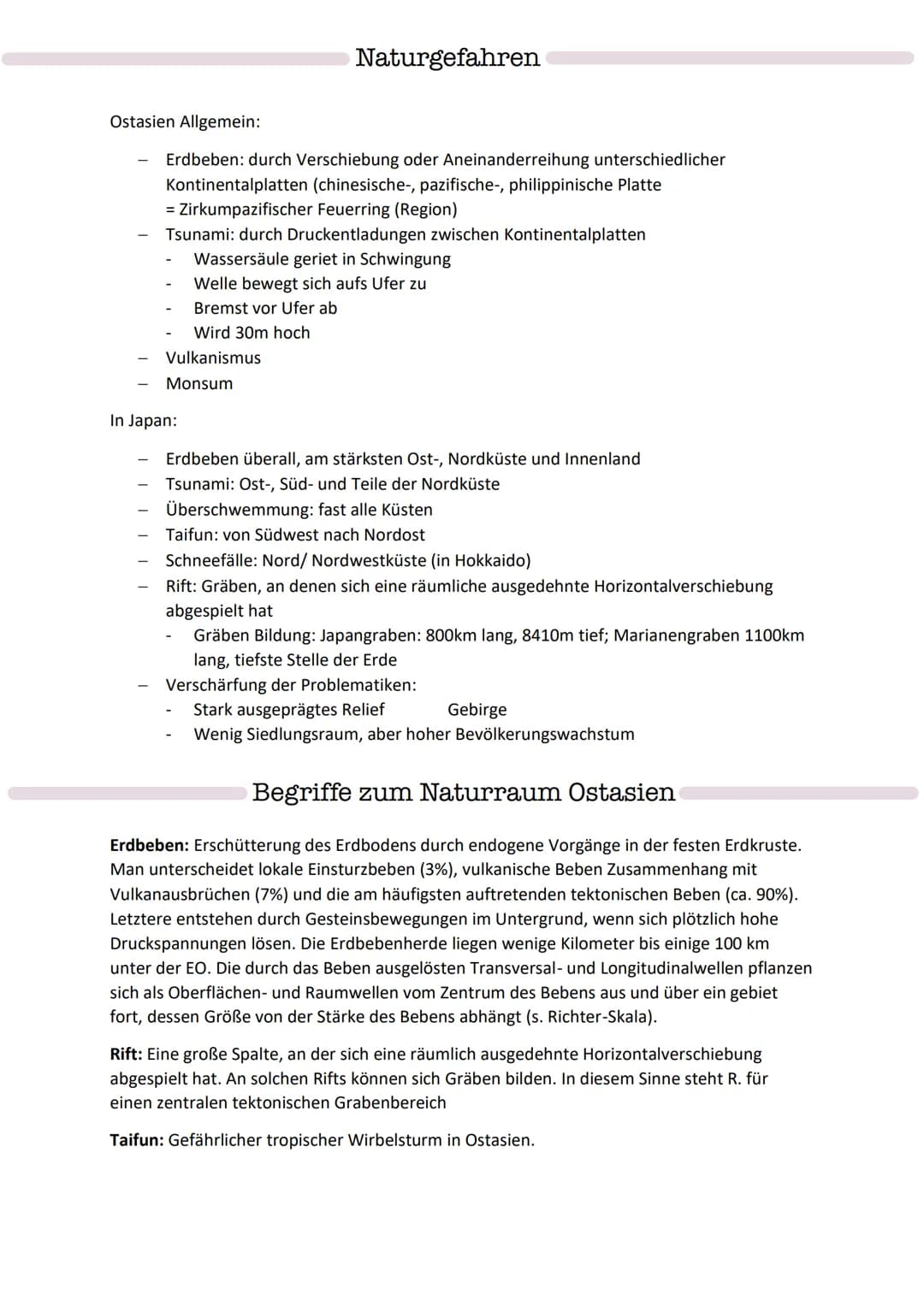 Raummodul 8: Ostasien
Inhaltliche Schwerpunkte:
• Demografische Strukturen und Entwicklungen
Wirtschaftlicher Wandel und seine räumlichen, s