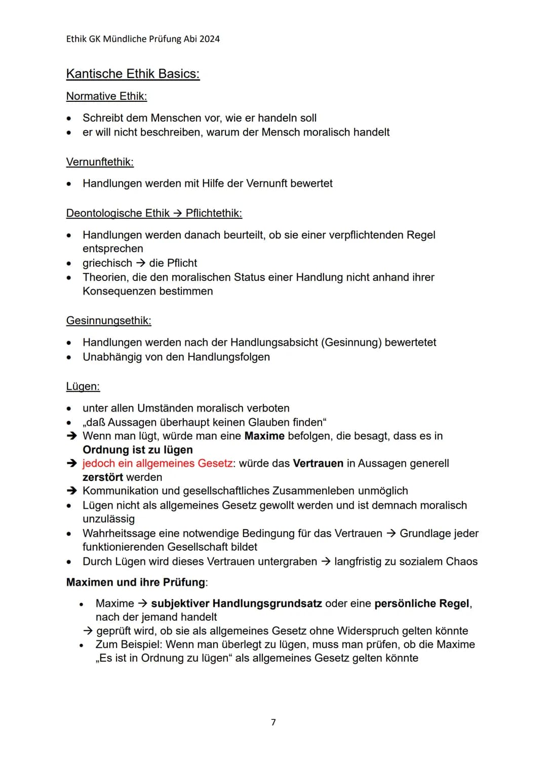 Ethik GK Mündliche Prüfung Abi 2024
Ethik Lernzettel:
Q1.1 Anthropologische Grundpositionen
→ Wissenschaft vom Menschen, seinem Wesen und se