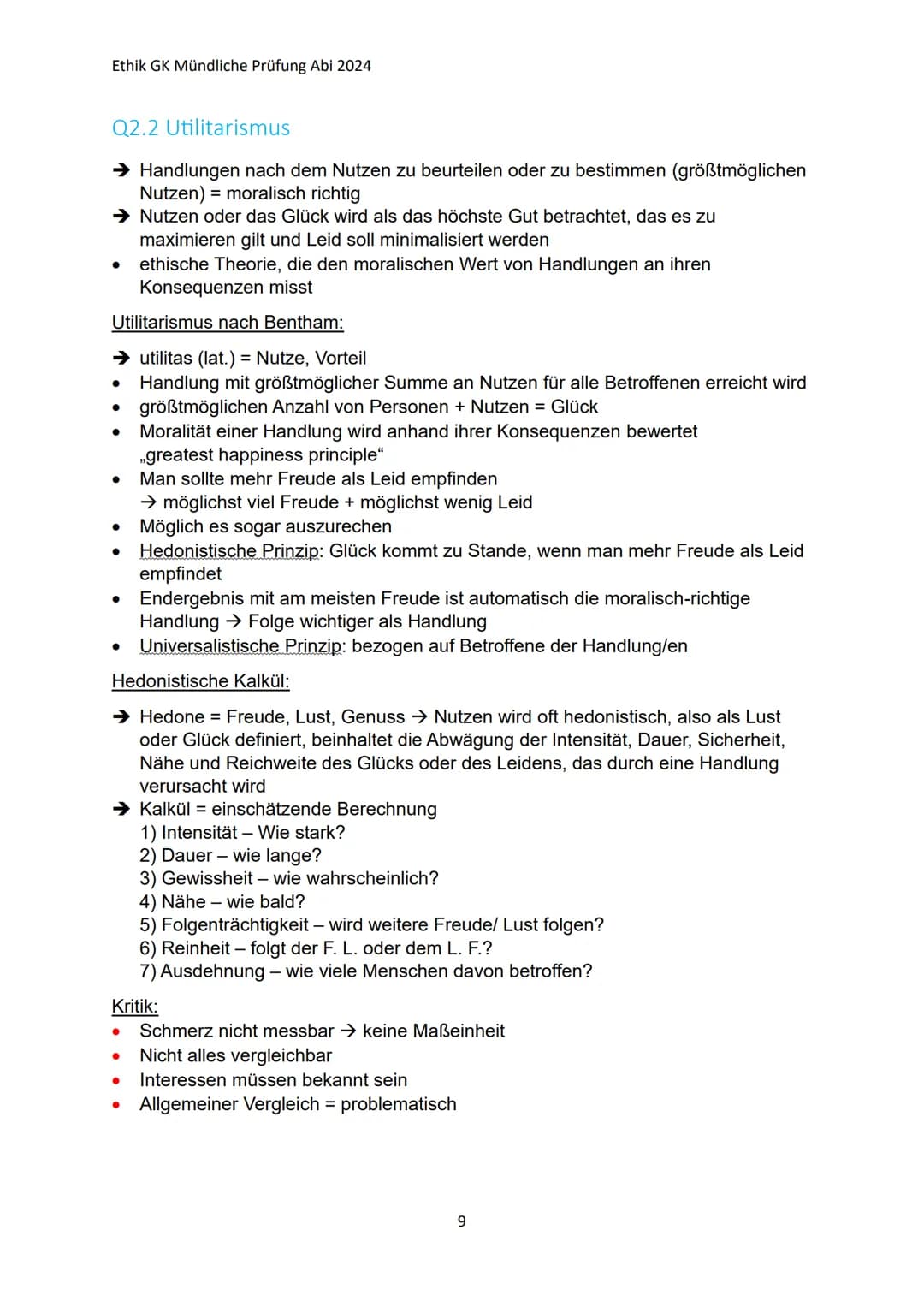 Ethik GK Mündliche Prüfung Abi 2024
Ethik Lernzettel:
Q1.1 Anthropologische Grundpositionen
→ Wissenschaft vom Menschen, seinem Wesen und se