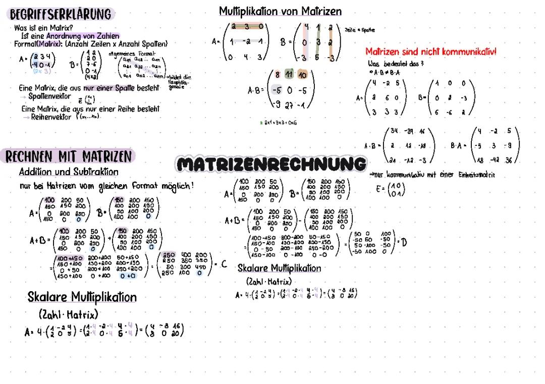Matrizenrechnung