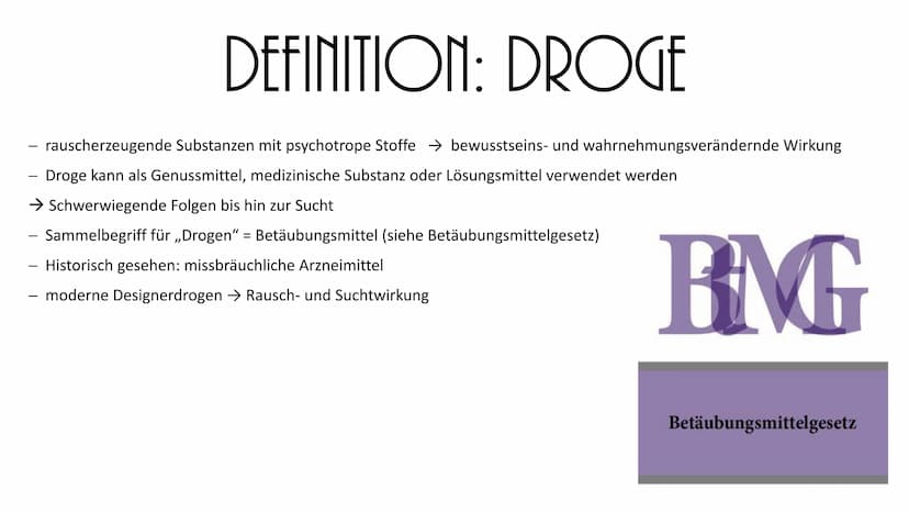 NATÜRLICHE DROGEN Damit ihr einen kleinen Überblick, über die Themen und Punkte bekommt,
die ich euch heute vorstellen werde: Hier meine Gli