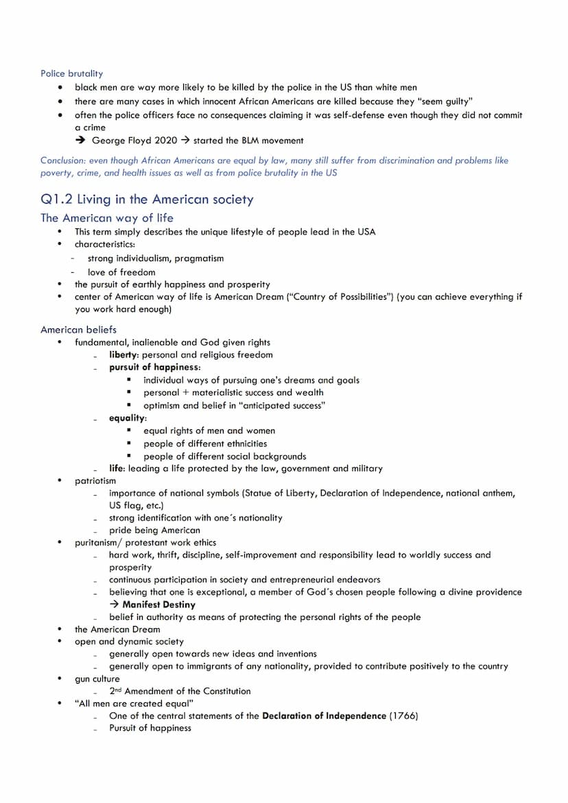 Englisch Q1
Inhalt
Q1.1 THE USA - THE FORMATION OF A NATION
Development and principles of American democracy and the Constitution
Check and 