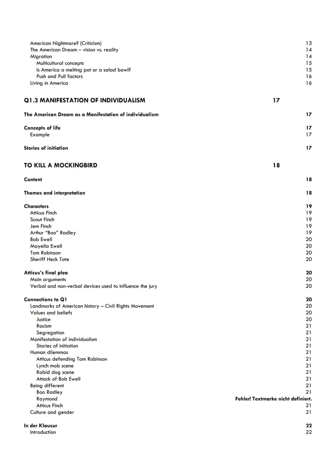 Englisch Q1
Inhalt
Q1.1 THE USA - THE FORMATION OF A NATION
Development and principles of American democracy and the Constitution
Check and 