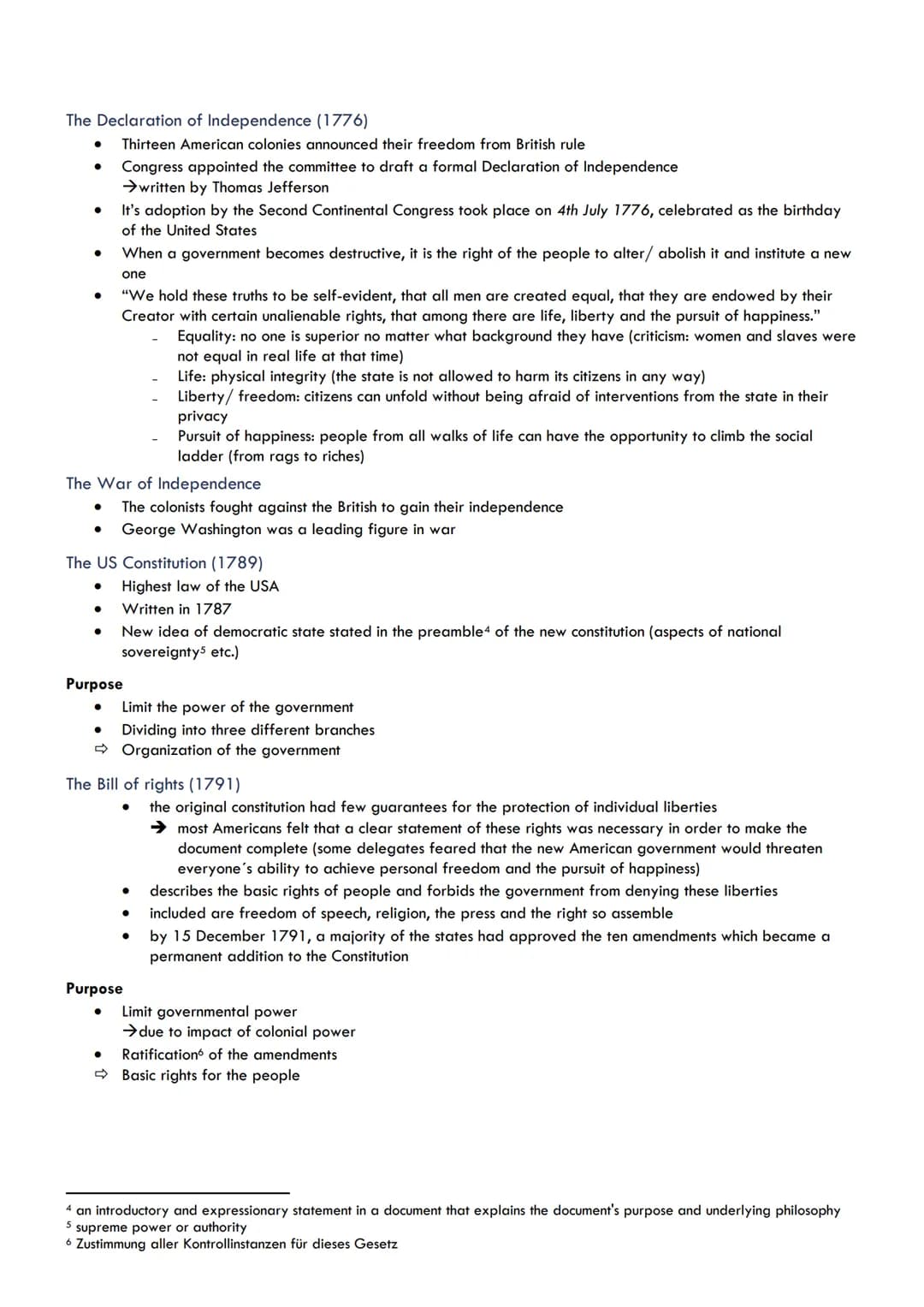 Englisch Q1
Inhalt
Q1.1 THE USA - THE FORMATION OF A NATION
Development and principles of American democracy and the Constitution
Check and 