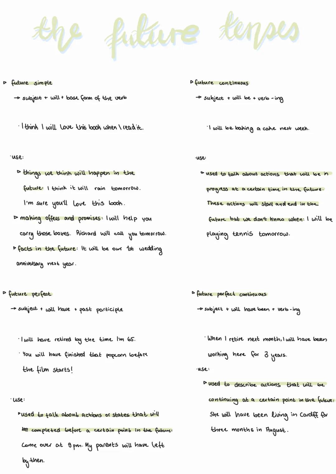 # the present tenses

► Present simple

→ subject+ base form of the verb

(except in the third person singular, when
we add -s)

|        | 