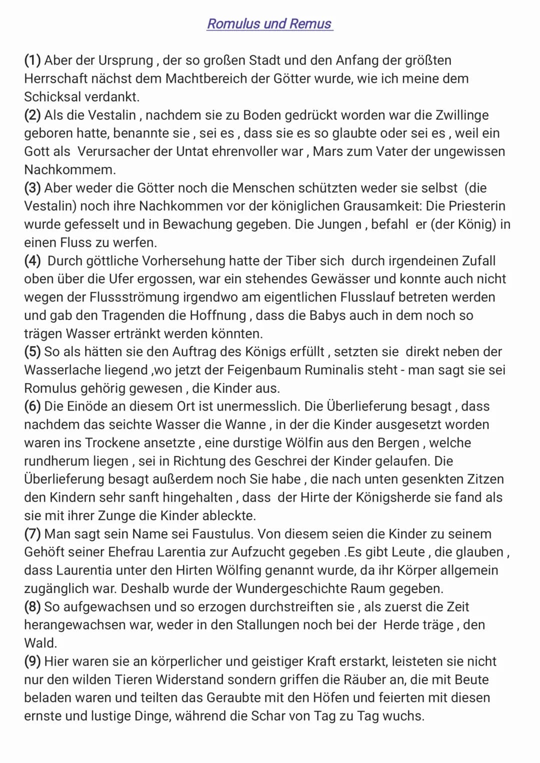 Romulus und Remus
(1) Aber der Ursprung, der so großen Stadt und den Anfang der größten
Herrschaft nächst dem Machtbereich der Götter wurde,