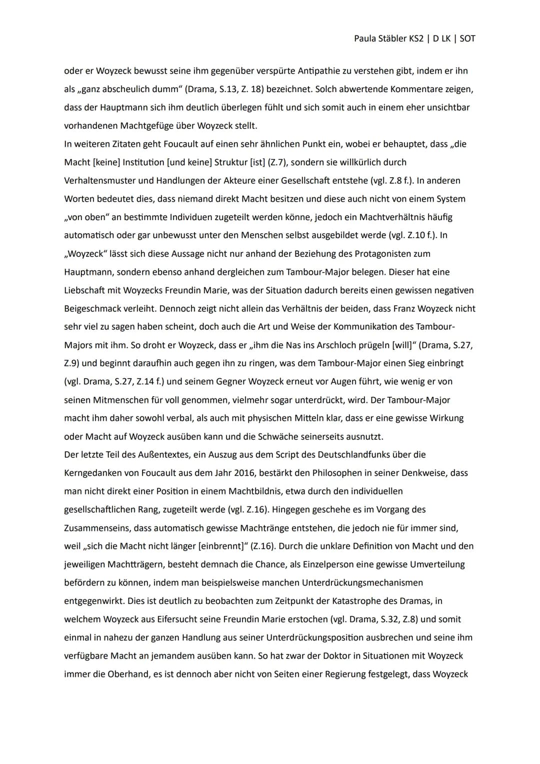 Literarische Erörterung: Woyzeck
Paula Stäbler KS2 | D LK | SOT
In manchen Regierungsformen, beispielsweise einer Diktatur liegt die Machtko