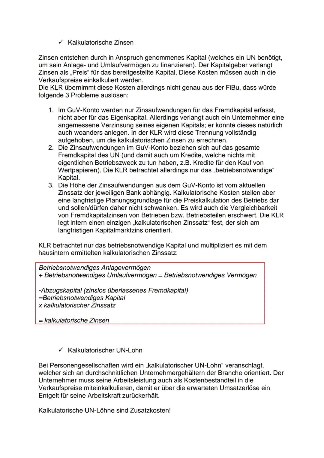 LF4 - KLR / 1. Arbeit / 2. AJ
Themenübersicht
●
Kostenartenrechnung
➤ Abgrenzungsrechnung (Aufwand - Kosten, Ertrag - Leistung,
Unternehmens