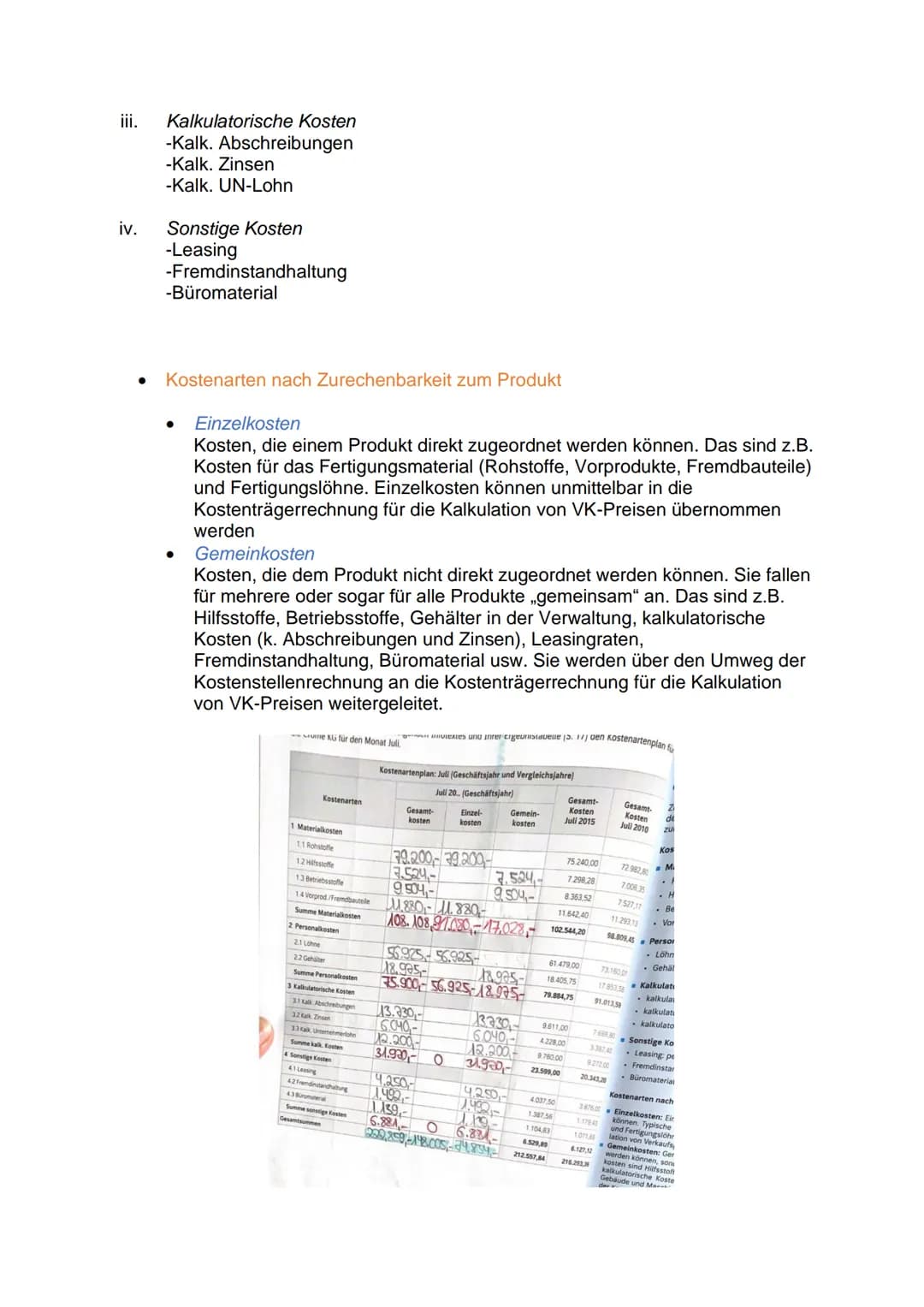 LF4 - KLR / 1. Arbeit / 2. AJ
Themenübersicht
●
Kostenartenrechnung
➤ Abgrenzungsrechnung (Aufwand - Kosten, Ertrag - Leistung,
Unternehmens