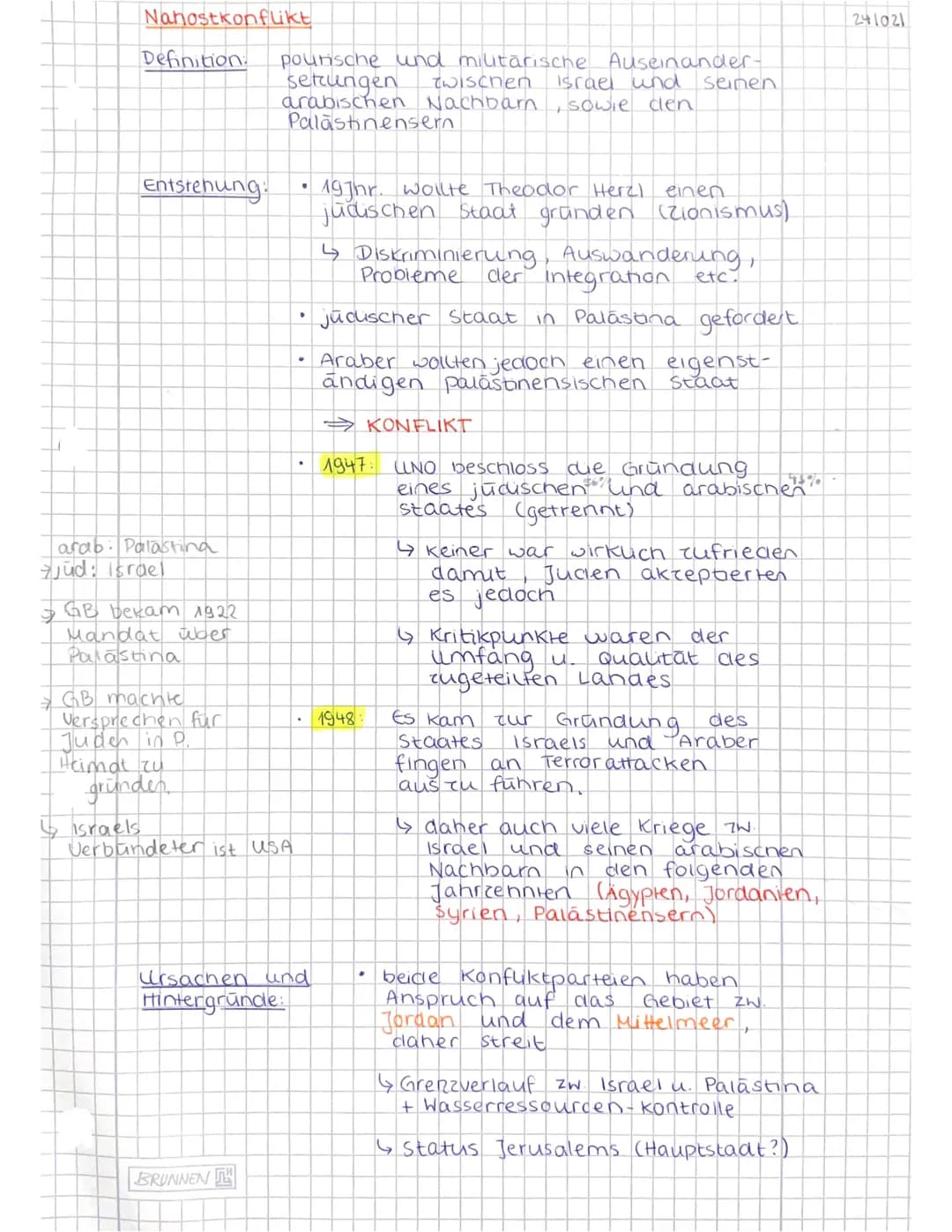 geschichte
SCHULJAHR 2022/23 1.
.
Der Nahe Osten: Historische Wurzeln eines
2.
arabische Person
Palästina
M1 Wir waren schon immer hier!"
Ka