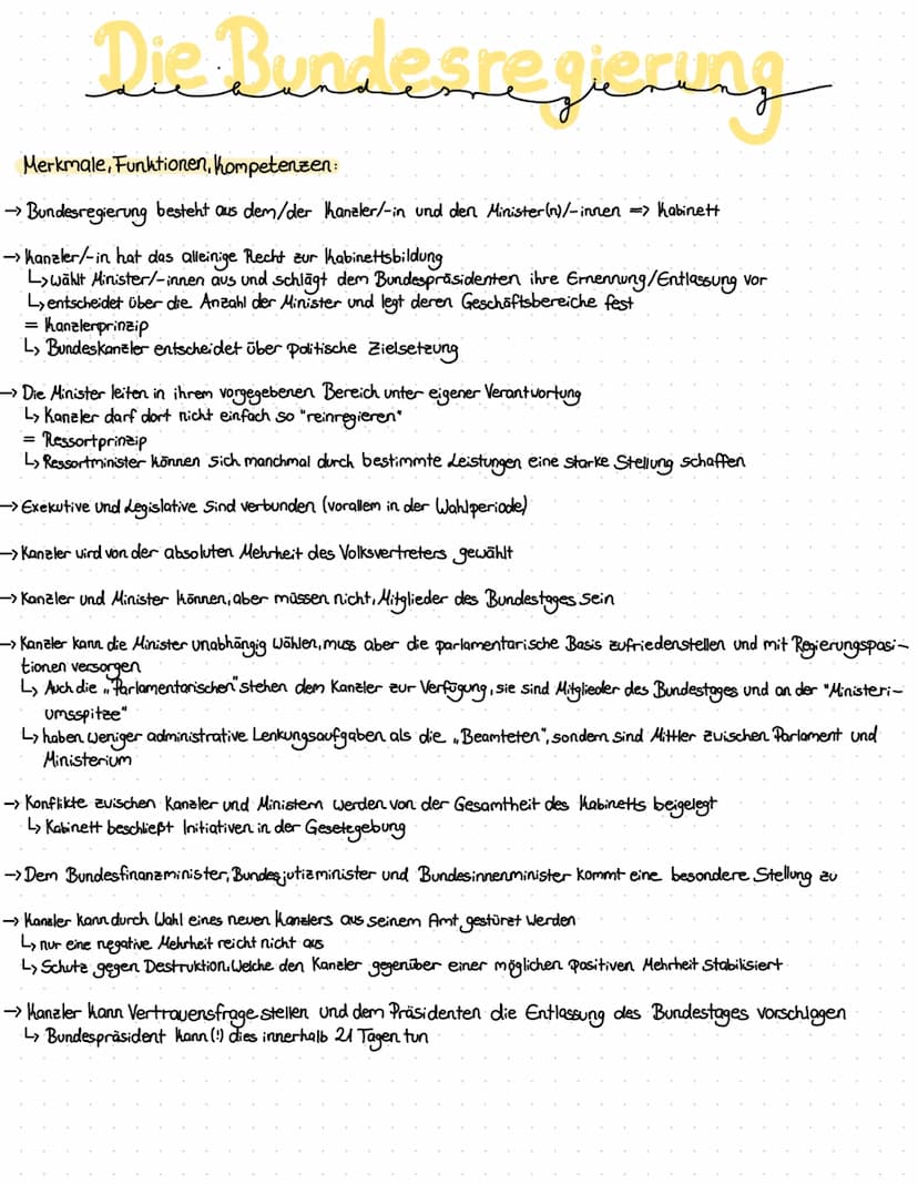 DER BUNDESTAG
Aufgaben
- Gesetzgebung (Legislative)
- Gegenseitige Kontrolle
- (Ab-)Wahl des Bundeskanzlers
Zusammensetzung
-Abgeordnete
- O