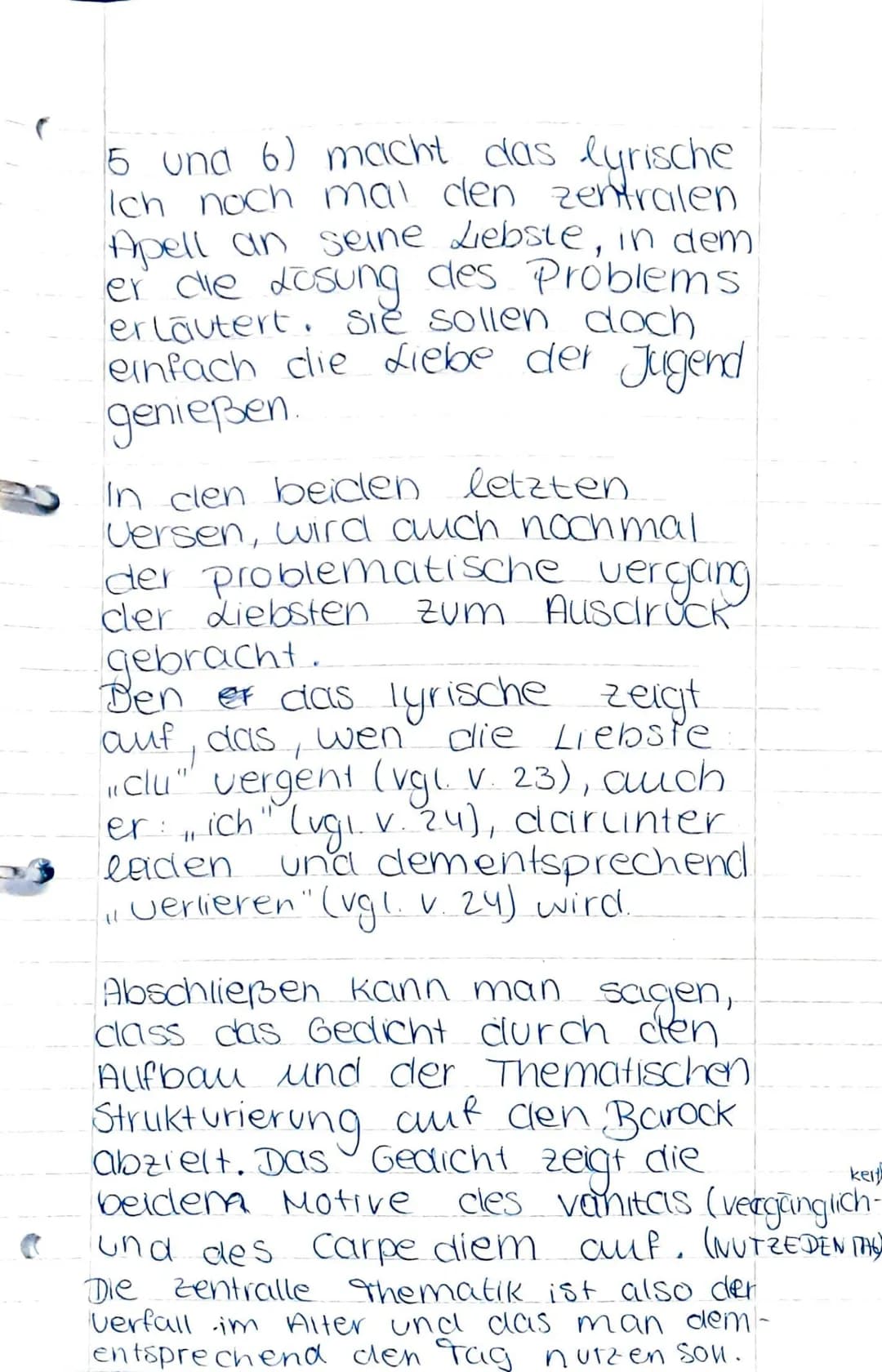 5
9
20
Ah Shamar mandons 9
no 9 4 59
perdan
Bedrückt
Übung zur Gedichtanalyse
Martin Opitz: Ach Liebste, lass uns eilen (1624)
zeitmangel
Ac