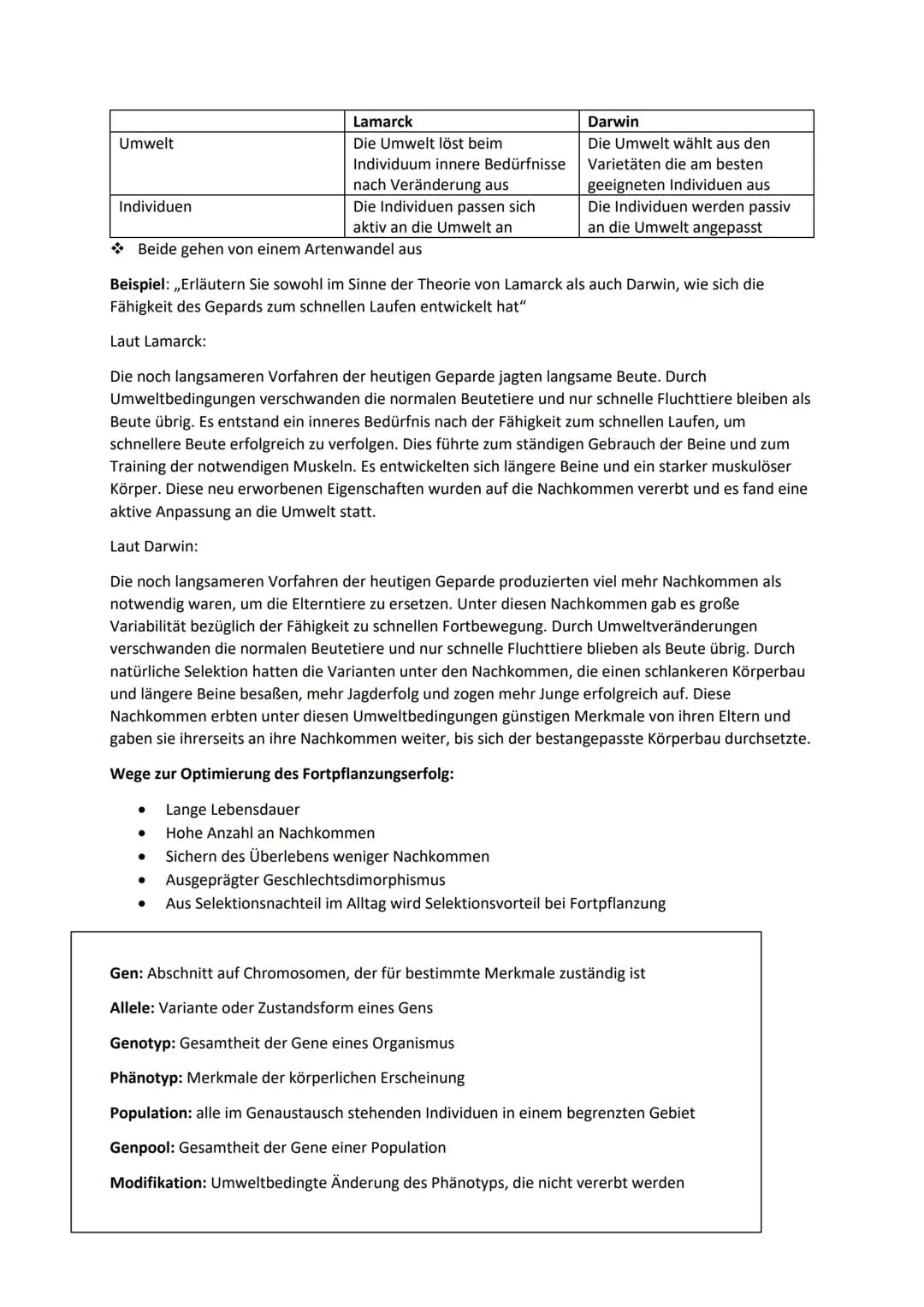 Evolution
Unter Evolution versteht man die stammesgeschichtliche Entwicklung der Lebewesen. Die Vielfalt der
Organismen auf der Erde ist Erg