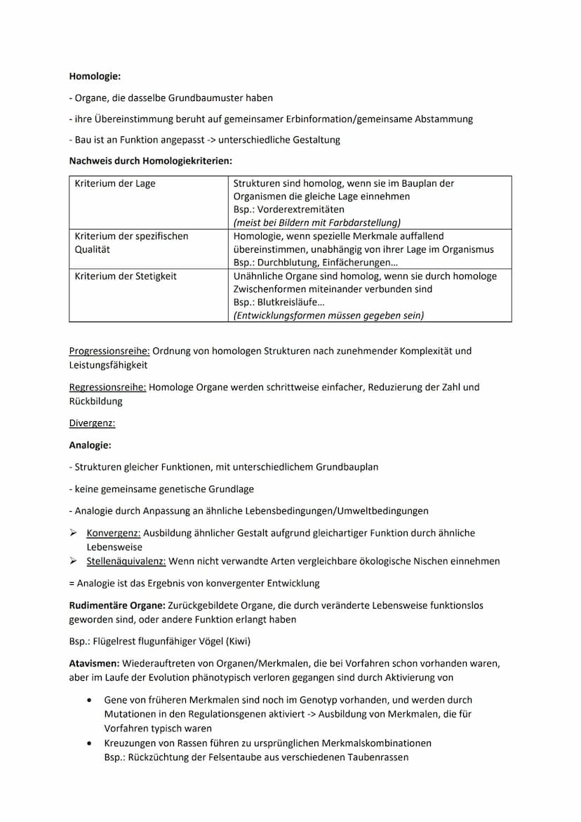 Evolution
Unter Evolution versteht man die stammesgeschichtliche Entwicklung der Lebewesen. Die Vielfalt der
Organismen auf der Erde ist Erg