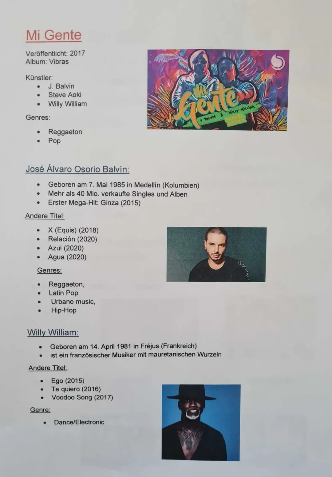 Mi Gente
Veröffentlicht: 2017
Album: Vibras
Künstler:
●
Genres:
●
●
José Álvaro Osorio Balvín:
●
●
Andere Titel:
●
J. Balvin
Steve Aoki
Will