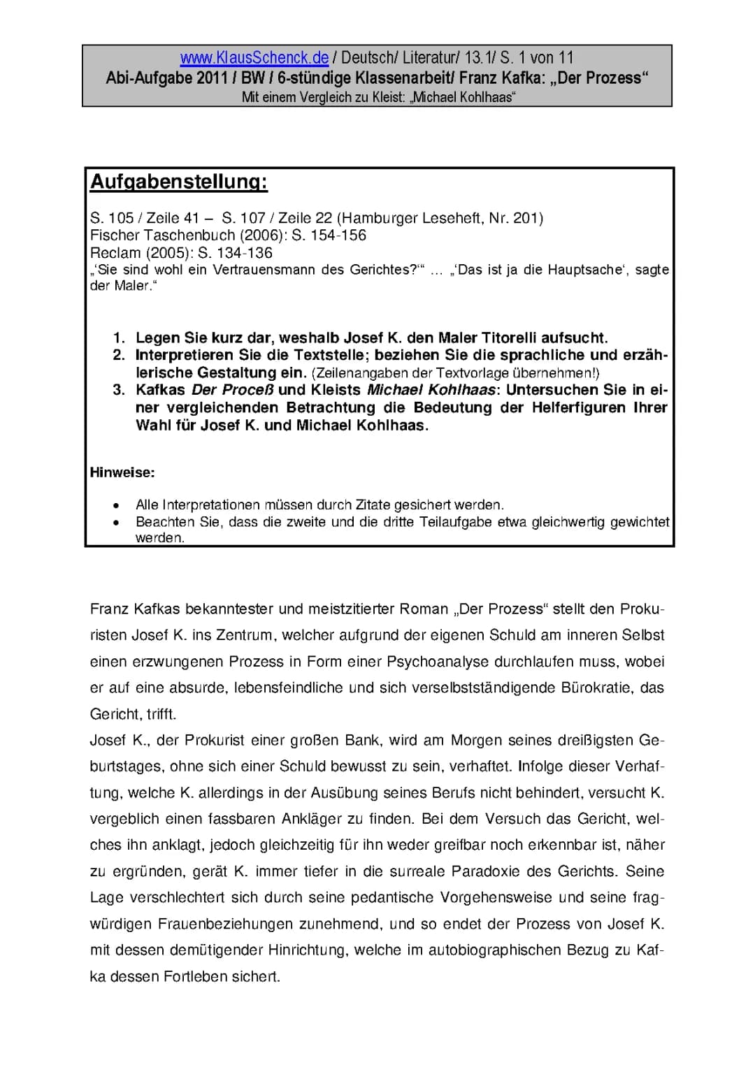 Warum wurde Josef K angeklagt? Der Prozess einfach erklärt!