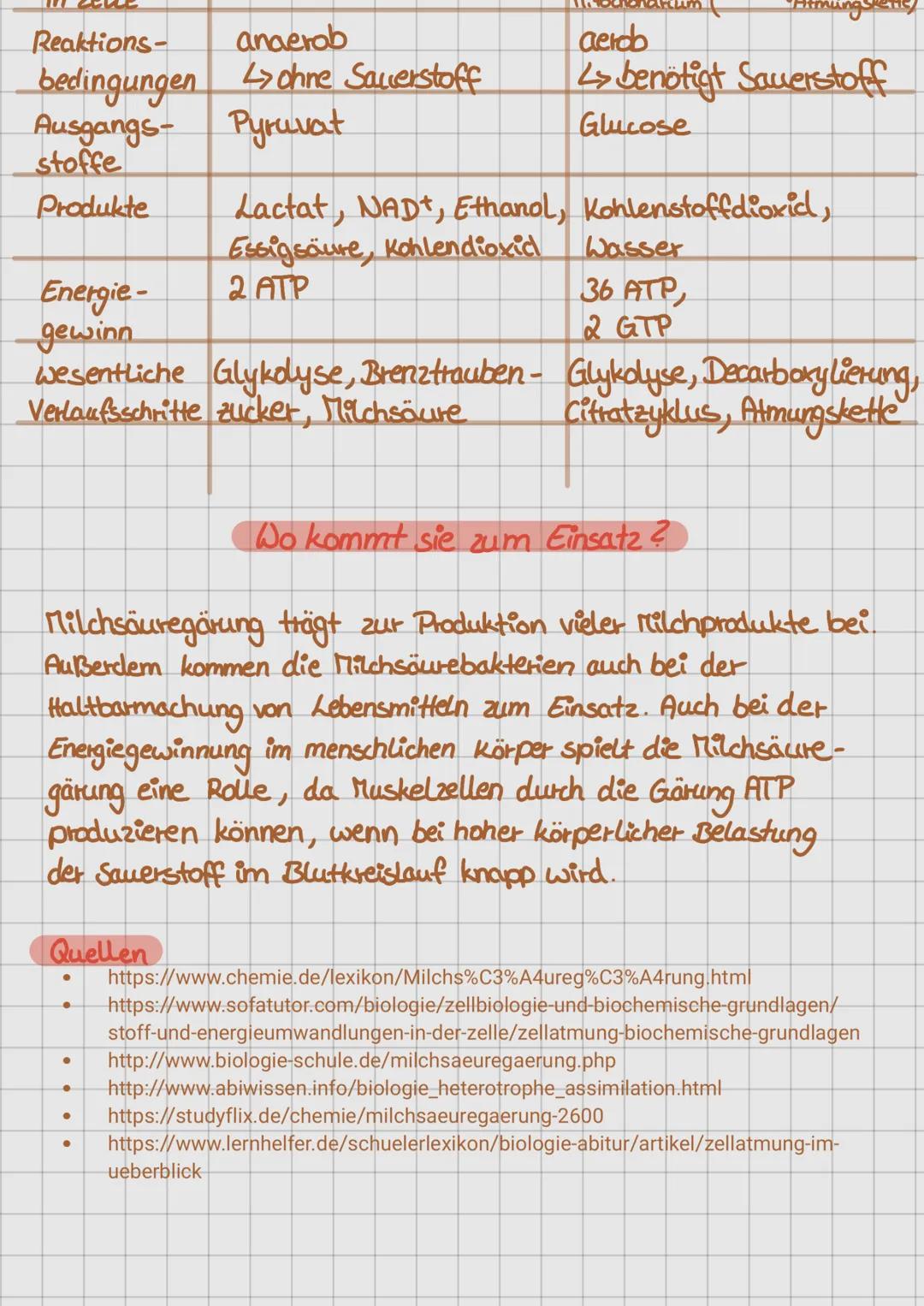 # MILCHSÄUREGABUNG

### Ablauf
Oxidation eines Glucosemoleküls zu zwei Pyruvat-Molekülen im
Cytoplasma

2 ATP-Moleküle werden gebildet

2 Mo