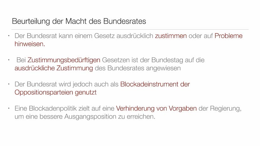 Der deutsche Bundesrat Allgemein Definition Bundesrat
●
Der Bundesrat ist ein Verfassungsorgan der Bundesrepublik Deutschland.
Welches die L