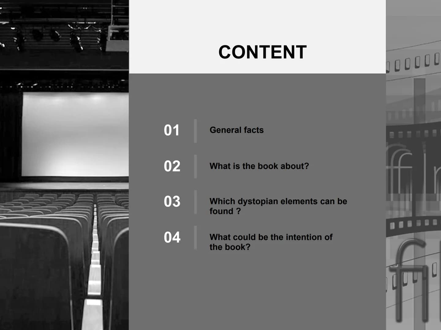 700000000 00000
film
0 0000 000000
THE
CIRCLE
A presentation by Melissa
DAVE
EGGERS
The Circle 01
02
03
04
CONTENT
General facts
What is the