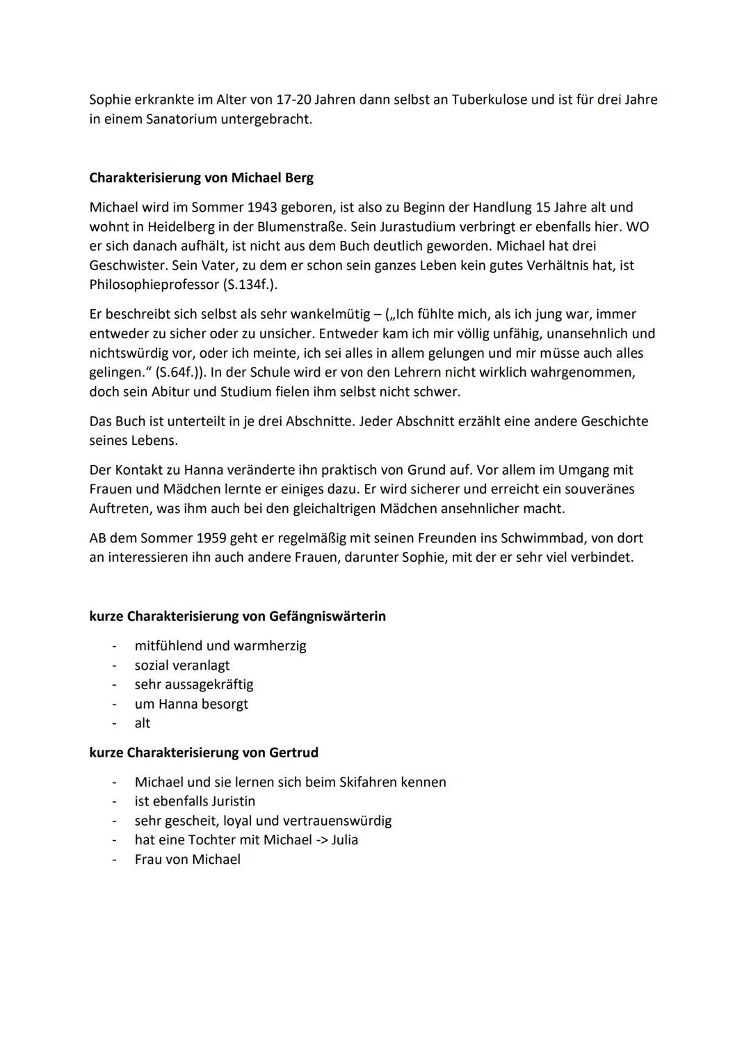 Freiarbeitsplan für den Roman,„Der Vorleser" von Bernhard Schlink

Célina Jacobs

|   | Fragestellung                                       