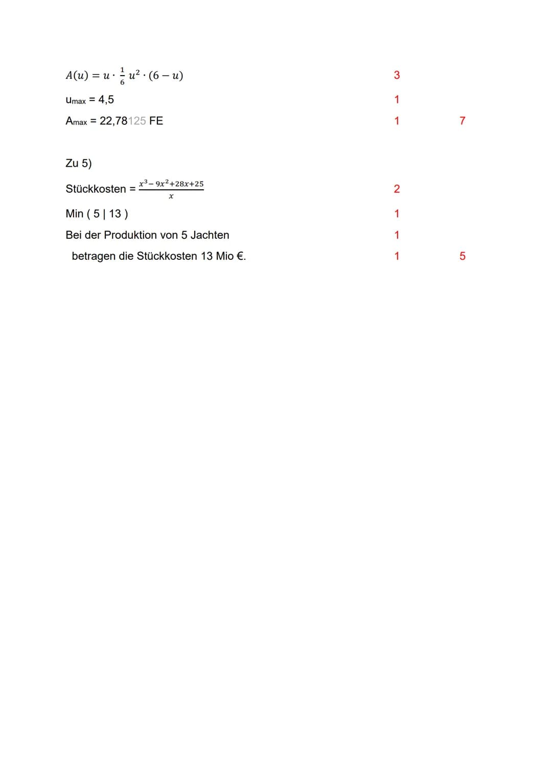 Leistungskontrolle
Analysis 2
x² +9
2x
1) Gegeben ist eine Funktion f durch y = f(x) =
(x = D,). Gib den
größtmöglichen Definitionsbereich a