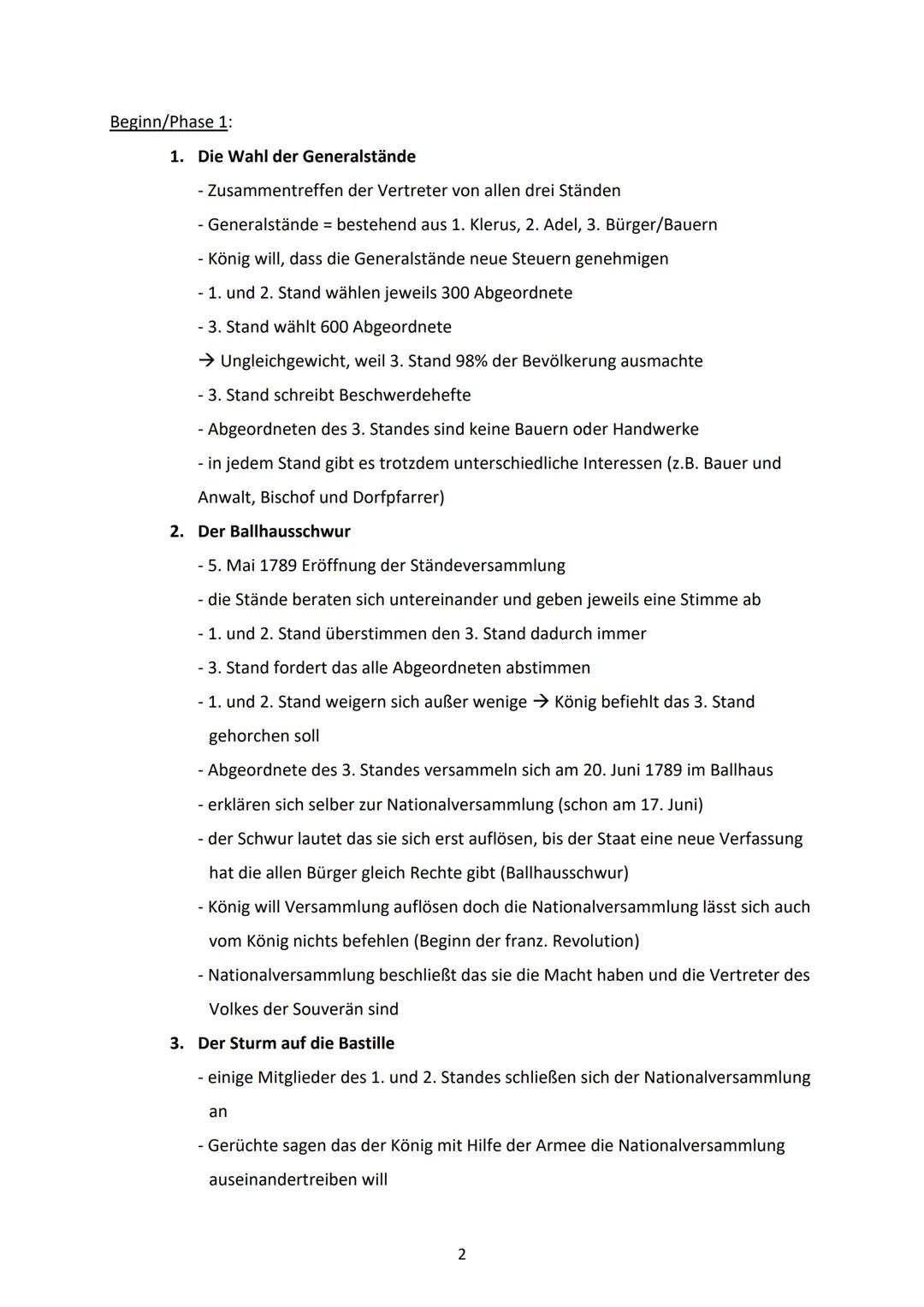 # Abitur Geschichte
Französische Revolution

Gründe: Vorgeschichte:
- Herrschaftsform Monarchie/Absolutismus = ein von Gott eingesetzter Kön