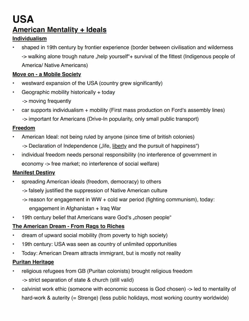 ORAL EXAM
PREPARATION | USA
ABITUR 2023
ENGLISCH GRUNDKURS (3 STD.) USA
American Mentality + Ideals
Individualism
Move on - a Mobile Society