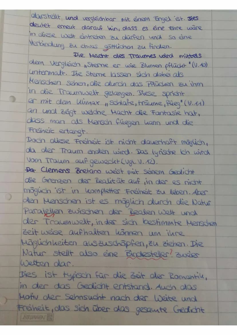 Ondicatopse
Thema 2: Clemens Brentano: Hörst du, wie die Brunnen rauschen
Analysiere und interpretiere Brentanos Gedicht Hörst du wie die Br