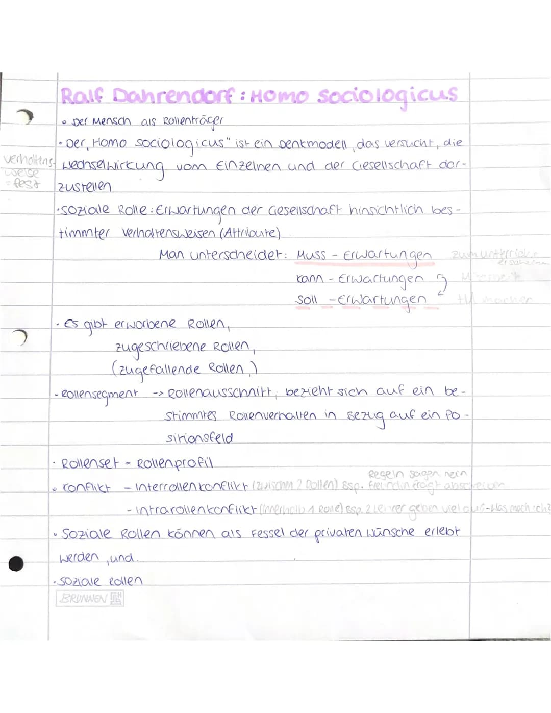 Ralf Dahrendorf: Homo sociologicus
• Der Mensch als Rollenträger
• Der Homo sociologicus" ist ein Denkmodell, das versucht, die
von Einzelne