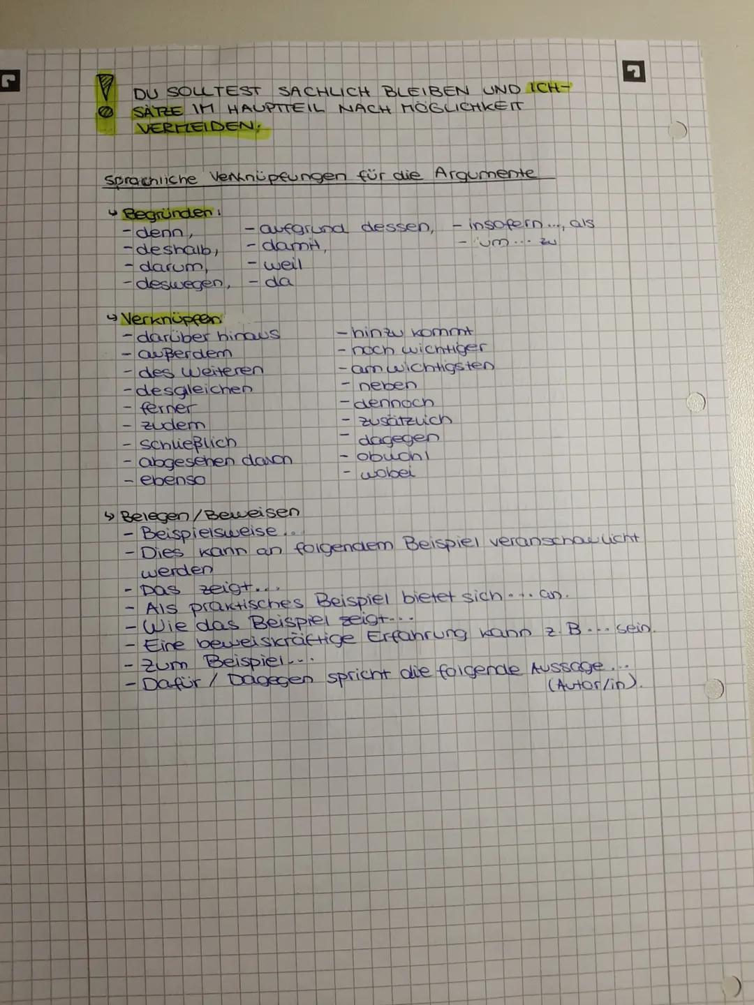 d
AUFBAU DIALEKTISCHE
- Haupteil
4(ziel) Erörterung der Themenfrage anhand zweier
argumentativ belegter The sen.
41. These
ERORTERUNG
Antith