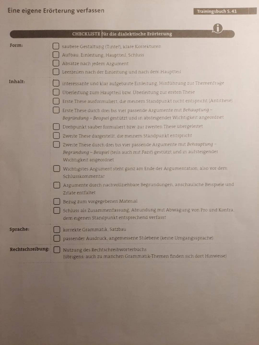 d
AUFBAU DIALEKTISCHE
- Haupteil
4(ziel) Erörterung der Themenfrage anhand zweier
argumentativ belegter The sen.
41. These
ERORTERUNG
Antith