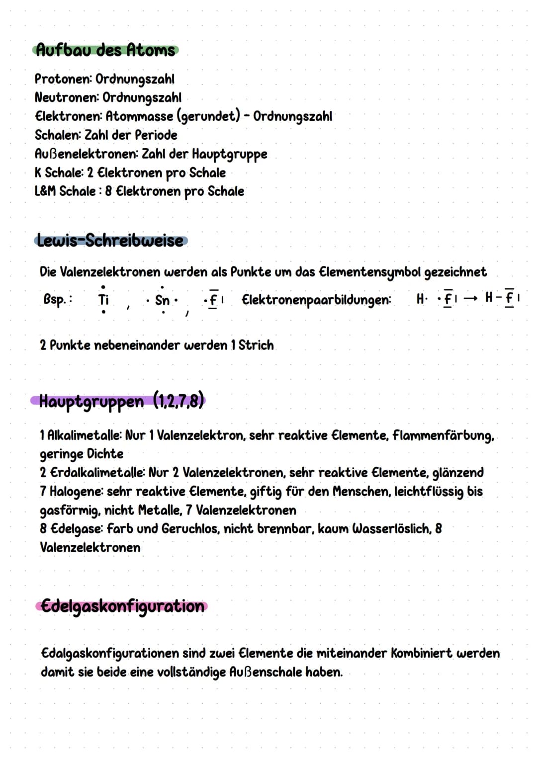 Element im Periodensystem
Ordnungszahl
Symbol
Chemiearbeit Nr.1 Das Periodensystem
und das Atommodell
Name
Das Schalenmodell:
●
Elektronen
1