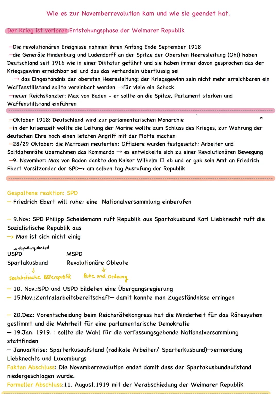 Wie es zur Novemberrevolution kam und wie sie geendet hat.
Der Krieg ist verloren: Entstehungsphase der Weimarer Republik
-Die revolutionäre