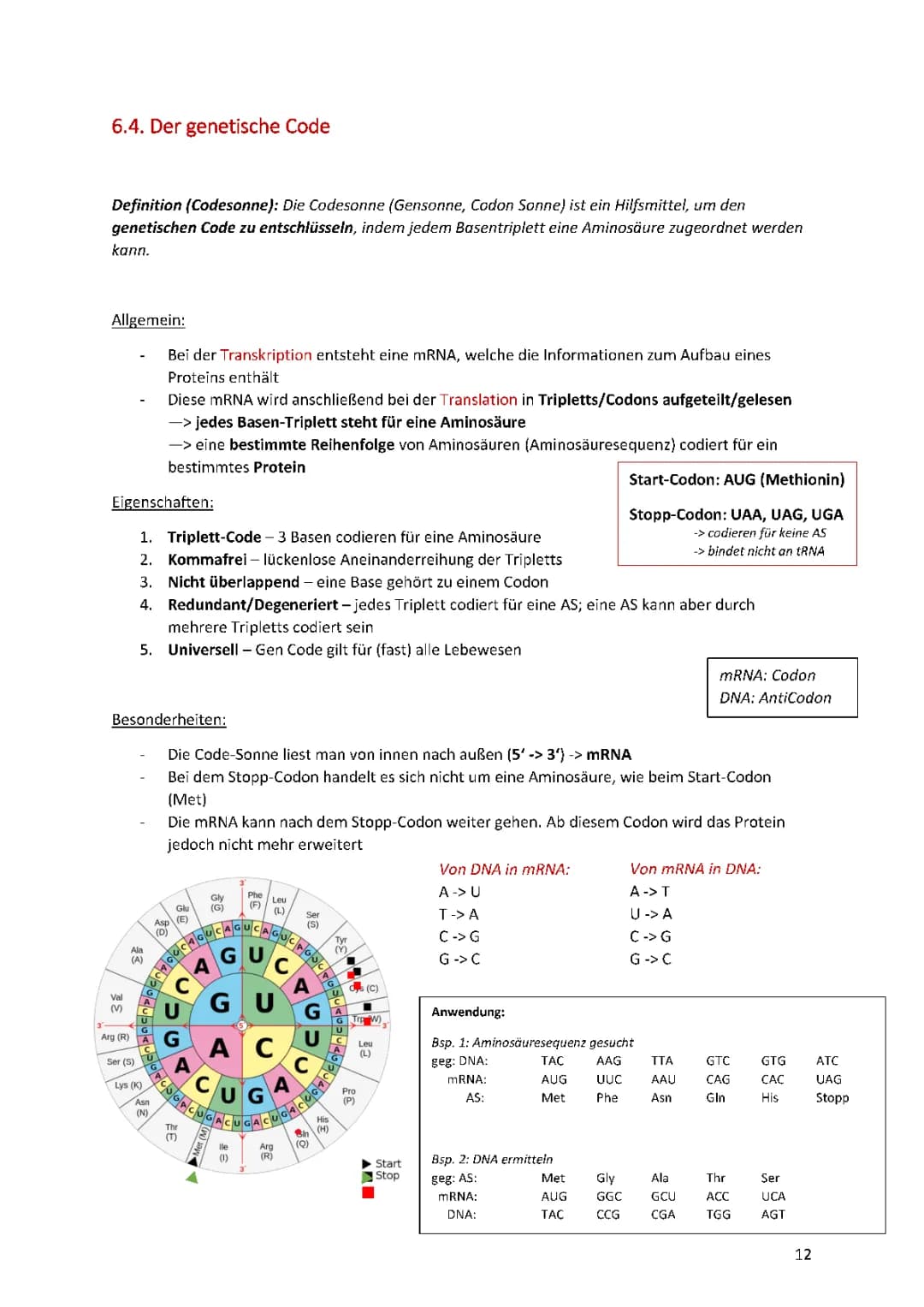Der genetische Code