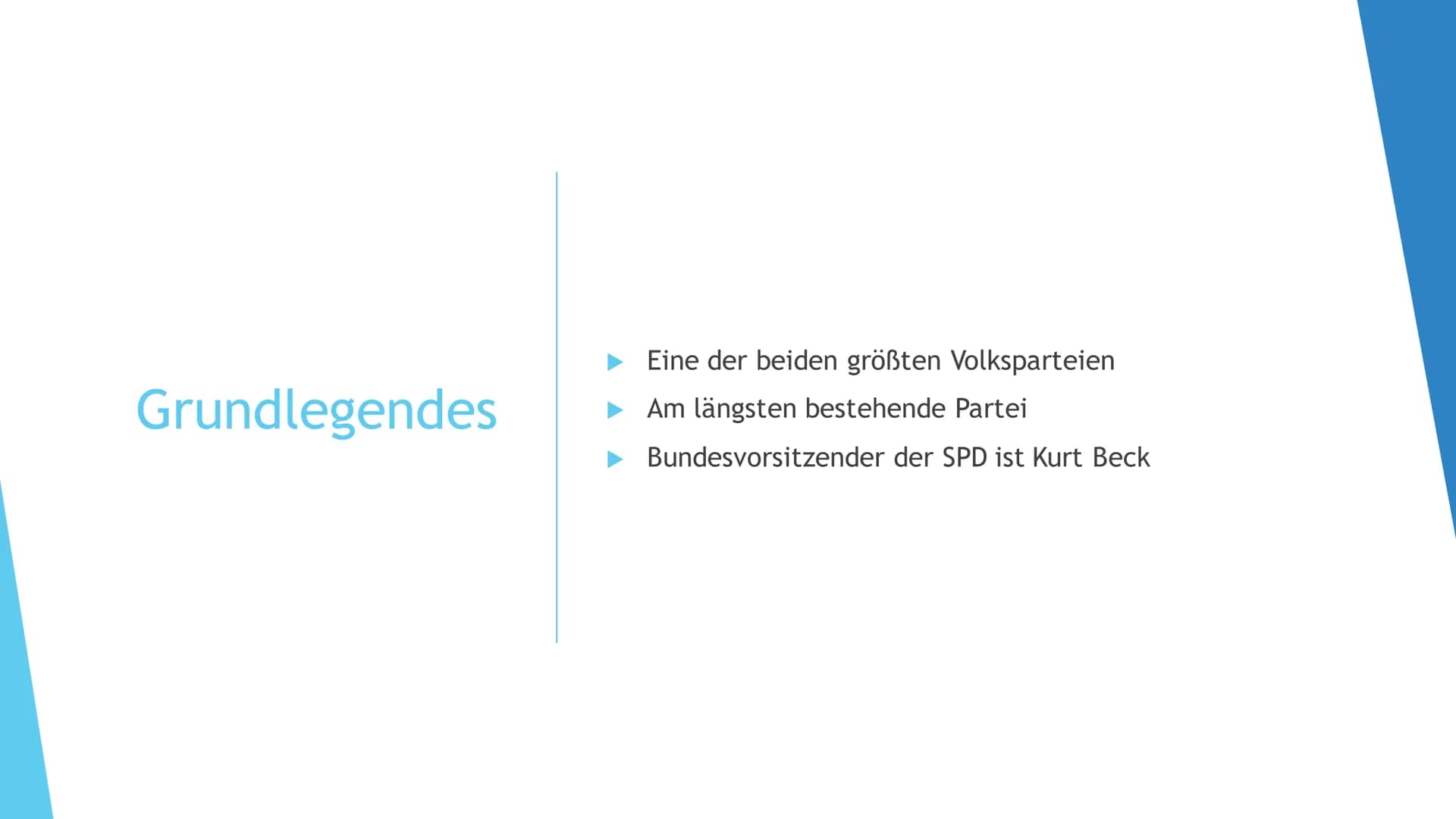 SPD
Sozialdemokratische Partei Deuschlands Themen
►Grundlegendes
Politisches Profil
► Aufgaben
► Mitgliederzahlen
Interne Gruppierungen
Wahl