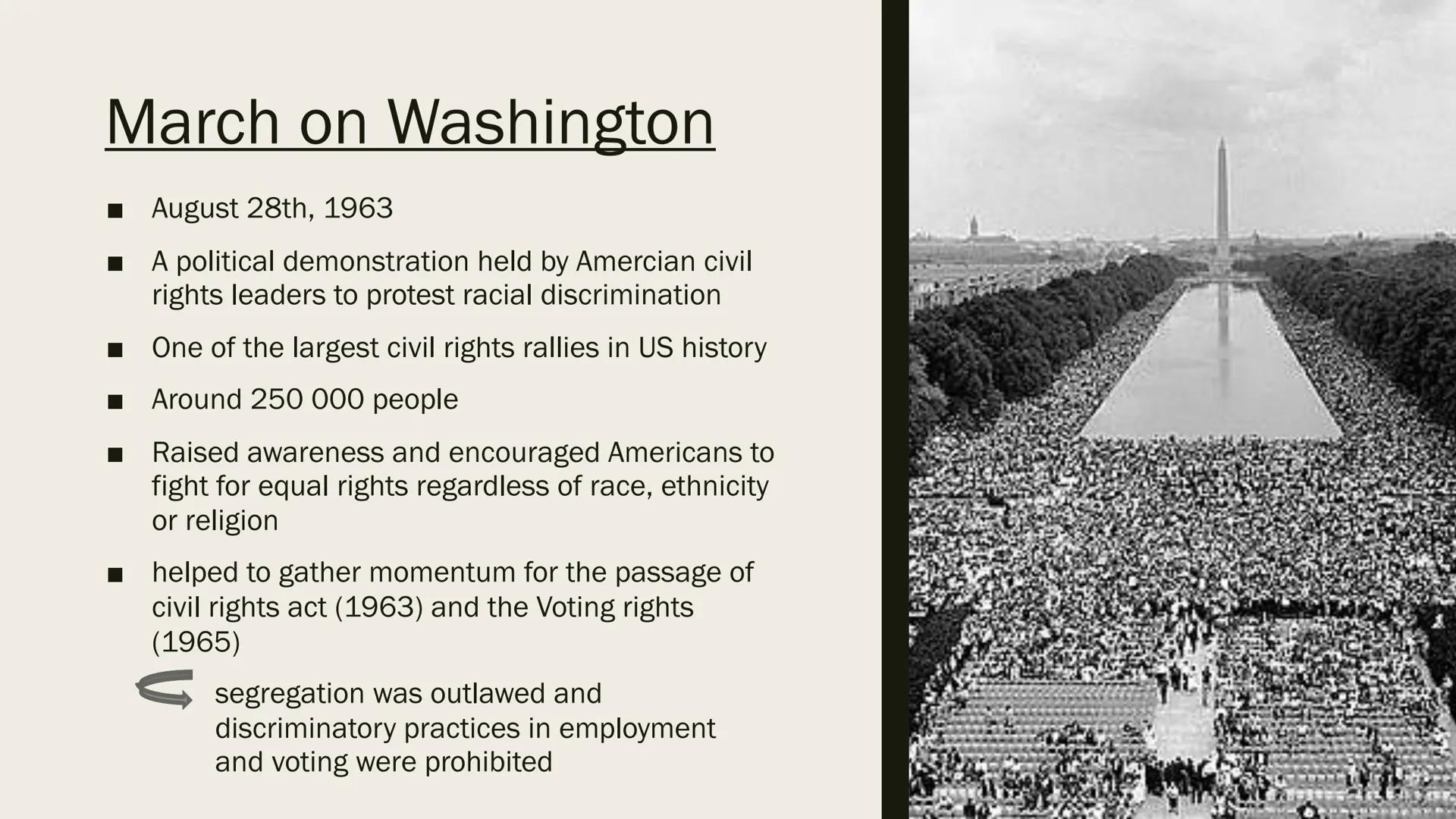 MARCH
NOW!
WE
MARCH
JOBS
MARTIN LUTHER
DEMAND
AN ENL
WE
POLICE MARCH
BRUTALIT
TIZENS
KING
Civil Rights Movement Structure
Martin Luther King