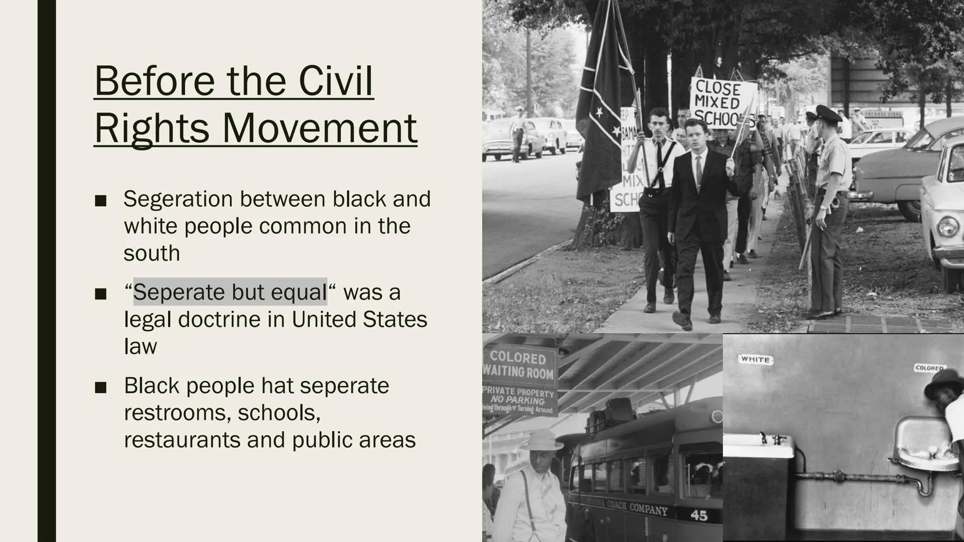 MARCH
NOW!
WE
MARCH
JOBS
MARTIN LUTHER
DEMAND
AN ENL
WE
POLICE MARCH
BRUTALIT
TIZENS
KING
Civil Rights Movement Structure
Martin Luther King