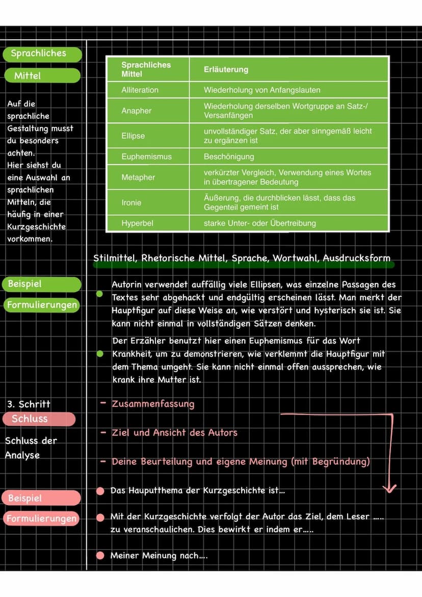 KURZGESCHICHTEN ANALYSE
Merkmale einer
Kurzgeschichte
Eine Kurzgeschichte
ist kurz, hat also nur
wenige Seiten
Umfang. Sie beginnt
und endet