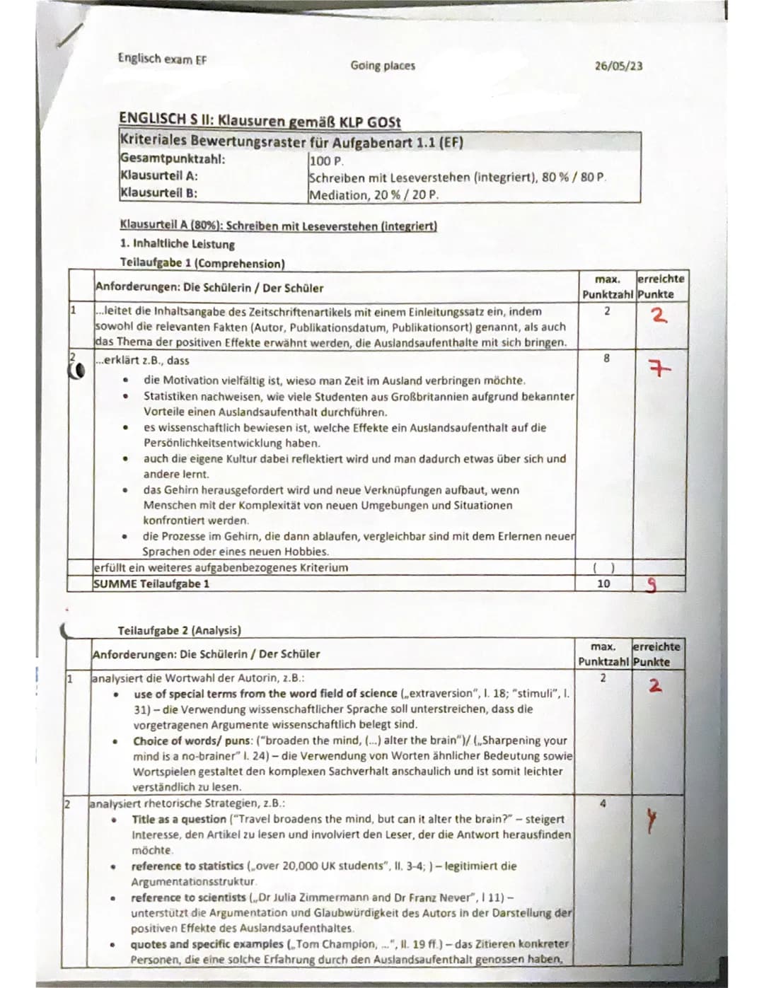 Englisch exam EF
Part A - Reading and writing
Travel hroadano st
Infand
5
Aum
10
statistic
15
20
Comparative
30
I
40
Going places
Thelon.com