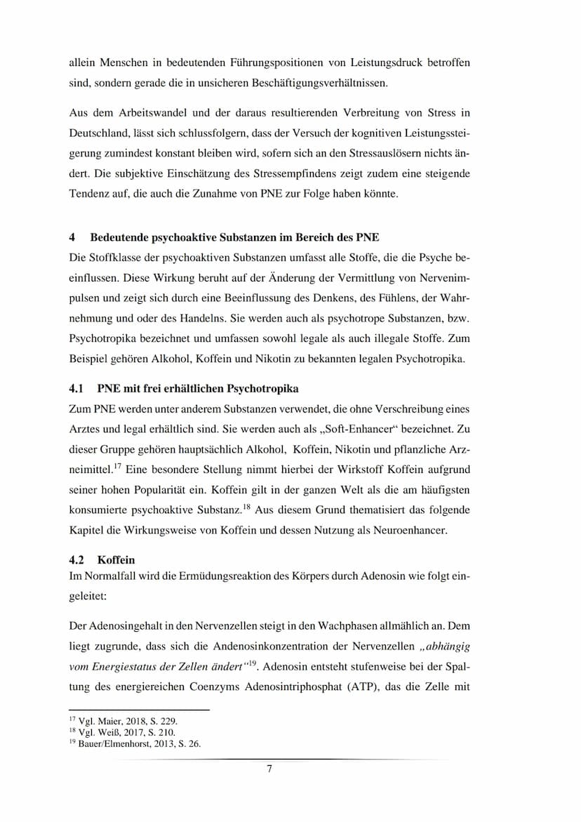 Schuljahr 2020/21
Neuroenhancement mit verschreibungspflichtigen und frei
verkäuflichen Substanzen
Nimmt der Versuch der geistigen Leistungs