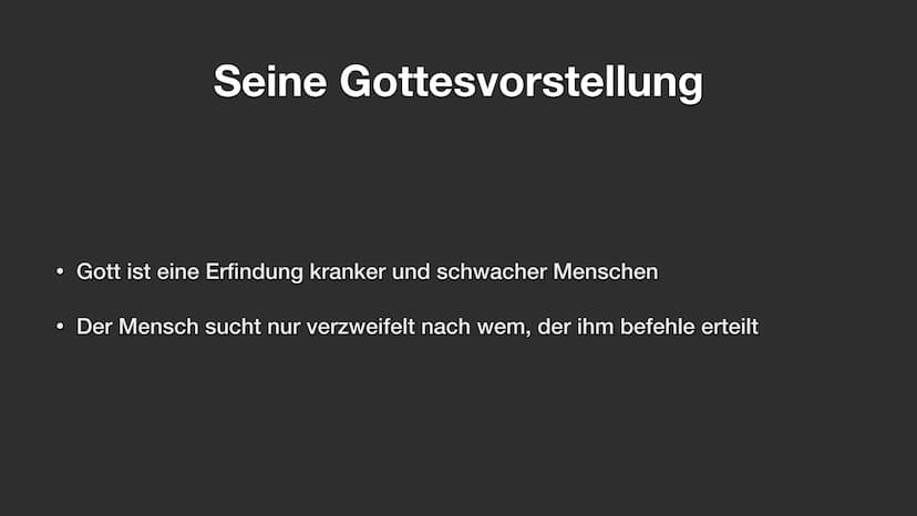 Friedrich Nietzsche ●
●
Seine Gottesvorstellung
• Seine Religionskritik
●
●
• Der Übermensch
●
Wer war Friedrich Nietzsche
●
Inhaltsverzeich