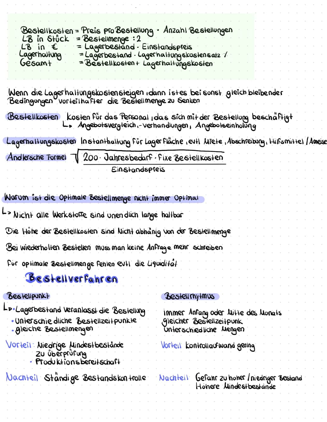 Beschaffung und Ziele
▸
kriterien
Qualität
Beziehung zum Lieferranten
Lieferzeiten.
Mindestabnahmebestand
Zuverlässigkeit.
Ziele
Sicherung d