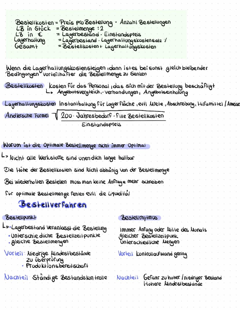 Beschaffung und Ziele
▸
kriterien
Qualität
Beziehung zum Lieferranten
Lieferzeiten.
Mindestabnahmebestand
Zuverlässigkeit.
Ziele
Sicherung d